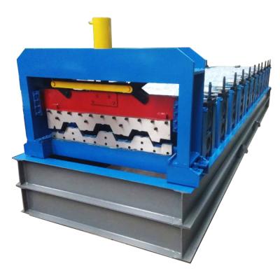 China Building Material Stores Floor Deck Roll Forming Machine Tiling Material Making Machinery for sale