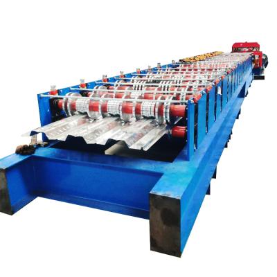 China Building Material Shops Metal Floor Deck Sheet Roll Forming Machine Production Line for sale