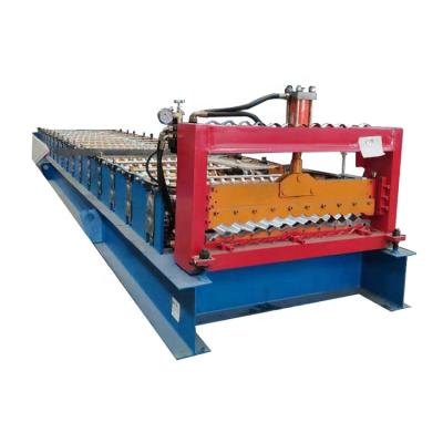 China Building Material Shops Corrugated Iron Sheet Roofing Tile Making Machine Color Steel Sheet Roll Forming Machine for sale