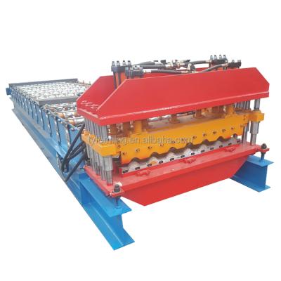 China Hotels New Product 2022 Tile Making Machinery Metal Roof Tiles Making Machine for sale