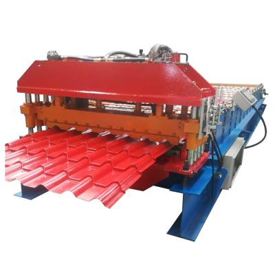 China Building Material Stores Glazed Steel Profile Roofing Sheet Roll Forming Machine Roof Tile Making Machinery Price for sale