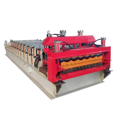 China Building Material Shops Corrugated Iron Sheet Roofing Tile Making Machine Color Steel Sheet Roll Forming Machine for sale