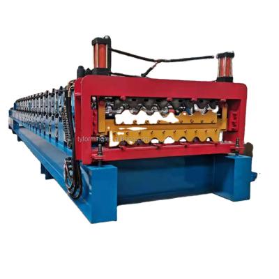 China Building Material Shops Double Layer Roofing Tile Sheet Making Machine Roll Forming Production Line for sale