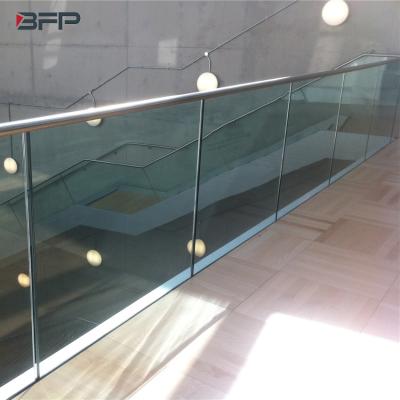 China BFP Simple Design Modern Frameless Easy Installation Recessed Stair Handrail Cheap Balcony Railing for sale