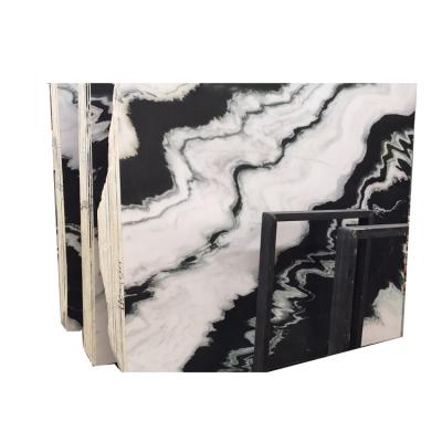 China Modern M298 Panda White Marble Slab For Wall Cladding With Black Vein for sale