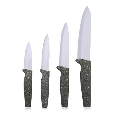 China Wholesale 5Pcs Viable High Quality Ceramic Blade White Zirconia Kitchen Knife Set With Peeler for sale