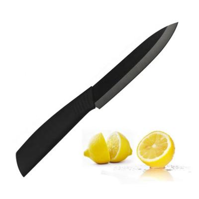 China Sustainable Soft Touch Handle 1pc Kitchen 7 Inch Black Zirconium Ceramic Knife for sale