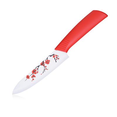 China Viable Hot Selling Blade High Quality Ceramic Printed Kitchen Knife Set With Colorful Coating for sale