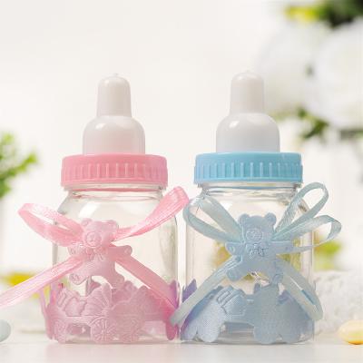 China Materials factory direct supply European style creative reused baby bottle wedding candy full moon plastic gift box for sale