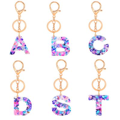 China European and American Designer Wholesale A-Z Letter Manufacturers Bling Ring Marvel Blanks Resin 3D Metal Sublimation Car Custom Acrylic Key Chain for sale