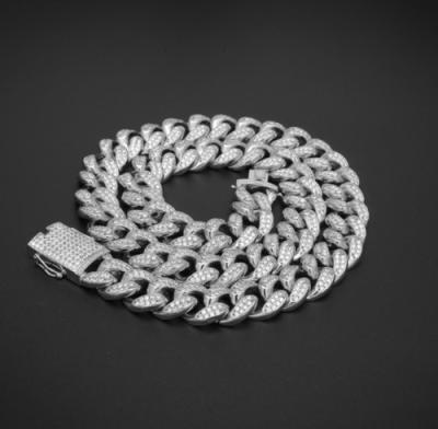 China Thick Hip Hop Hip Hop 20mm Cuban Link Chain Iced Out Heavy Mens Hitter's Jewelry Wholesale Necklace for sale