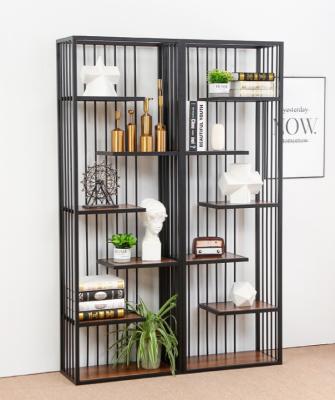 China Iron Metal Display Cabinet Retro Style Shelf Home Decoration Display Storage Cabinet for sale