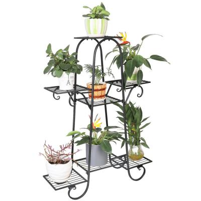 China CLASSIC Extra Large Metal Indoor Floral Plant Stand 5-Tier Shelf Anti Rust Iron Garden Flower Stand for sale