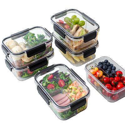 China Reusable Freshness Keeping Drawer TRITAN Kitchen Storage Stackable Food Containers Set With Divider for sale