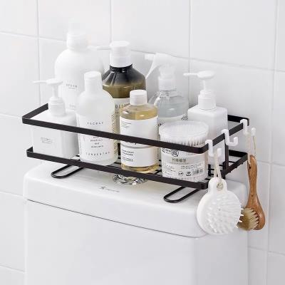 China Wall Mounted Type Bathroom Shelf Storage Toilet Organizer Cart Rustproof Basket Toilet Paper Holder for sale