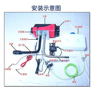 China Aluminum Housing 2KW / 5KW Air And Water Integrated Heater For Diesel for sale