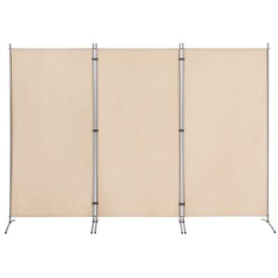 China Easy Install Panel 3 6ft Tall Folding Privacy Screen Room Divider Freestanding Partition Wall Divider For Office Bedroom for sale