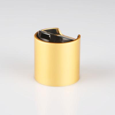 China Non Spill Fast Delivery 28/410 Plastic Screw Cap Gold Aluminum Disc Top Cap for sale