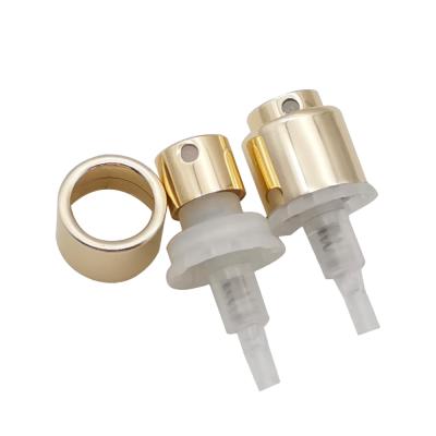 China Non Spill Gold Color 15mm Plastic Perfume Crimp Sprayer With Aluminum Ring for sale