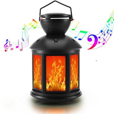 China 2022 modern decoration gifts table bluetooth speaker led fire flame lamp for sale