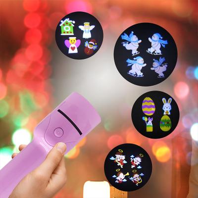 China Children's Learing Toys Mini Slide Baby Sleeping Story Lamp Toys LED Flashlight Projector Children for sale