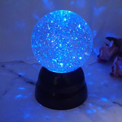 China Small Size Party Decoration RGB Lamp Indoor Lighting Glitter Balls LED Night Light for sale