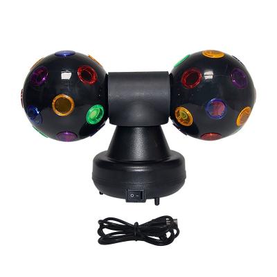 China Home USB Powered 4 Inch Rotating Twin LED Party Bar Disco Ball Stage Light DJ for sale