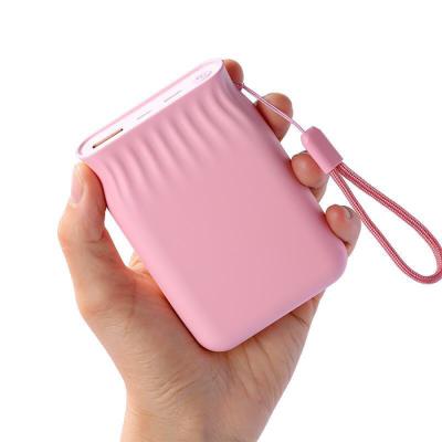 China Innovative New Key Chain Power Banks Soft Touch Gift Power Bank 10000mAh With Multi Colors for sale