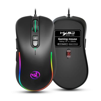 China Hot Sale Convenient With Lights Wired Colorful Led Gaming Mouse For Laptop And PC Mac Computers Max 6400DPI for sale