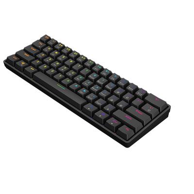 China Wholesale Hot Cyberpunk Style Anti-drop 61 Key Ergonomic Mechanical Keyboard BT Mini and Portable Type-C Keyboard for Gamer Gaming Package for sale