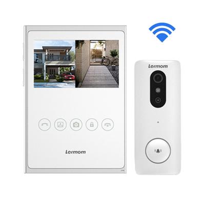 China Night Vision Infrared Two Way Door Intercom 4.3 Inch GSM Wireless Visual Two Way Audio Feature Phone Door Intercom For Nulti Apartment for sale