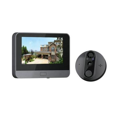 China 4.3inch screen APP motion detection wifi remote control wireless video doorbell camera digital door viewer hole for sale