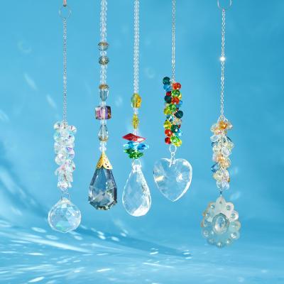 China Europe 2021 hot sale DIY crystal suncatcher kit crystal glass prism gift custom pendant decoration for sale