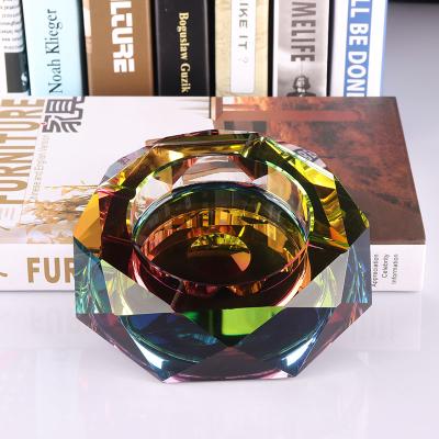 China Colorful Customized Business Activities Crystal Ashtray For Men Gifts for sale