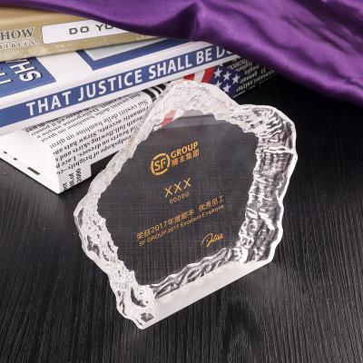 China 2021 New China crystal glass hot-selling customizable trophy as souvenir of special items, gift box packing for sale