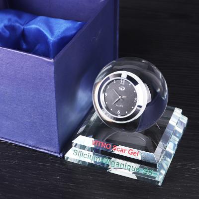 China Wholesale Europe Crystal Glass Clock Decorations With Fragrance for sale