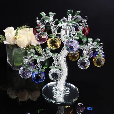 China China 2021 Wholesale Handcrafted Crystal Apple Tree For Wedding Souvenirs for sale