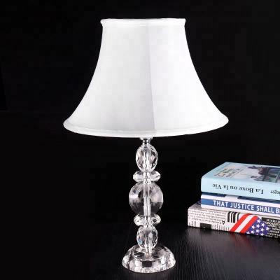 China China High Quality K9 Style European Crystal Table Lamp Living Room Dimming Fabric Table Lamp for sale