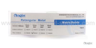 China MA 19021 Retangular Dental Matrix Band , Custom Made Stainless Steel Bands for sale