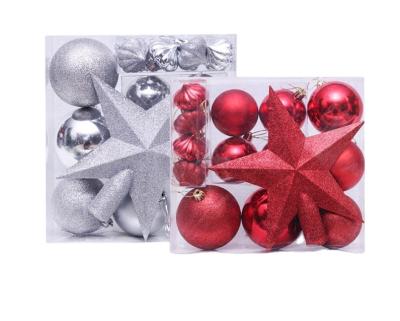 China Shatterproof Stock Matte Glitter Xmas Ball Ornament Set of 20 for Christmas Tree Decoration for sale