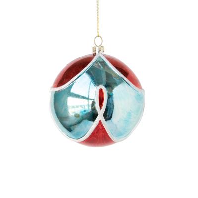 China Special Christmas Design 10cm Cheerful High Quality Plastic Durable Private Label Hang Decorations Tree Ornament Blue Ball for sale