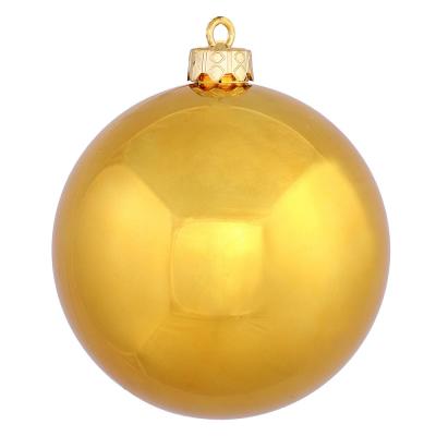 China Durable Unbreakable Antique Gold Large Seamless Christmas Ball Ornament Tree Decoration With Custom Logo for sale