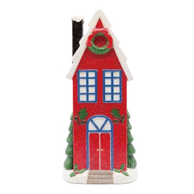 China New Modern Cheerful Design Christmas Village Houses Decoration Light Stuff Durable for sale