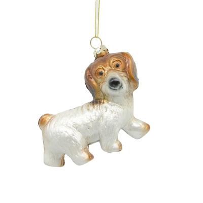 China Durable Cheerful Design White Brown Christmas Bulk Ornament, Plastic Clear Bulk Christmas Dog Ornament for sale