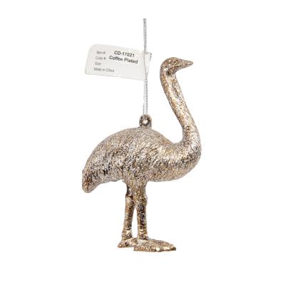 China Durable 3d Canada Diy Christmas Tree Ornament Decorations And Unique Design Christmas Dangling Ostrich Decorative Accessory for sale