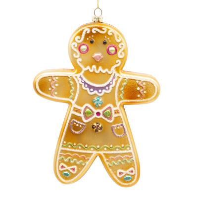 China Small Unbreakable Top Man Christmas Decorations Handmade Hanging Gingerbread Sale Christmas Ornament For Christmas Tree for sale