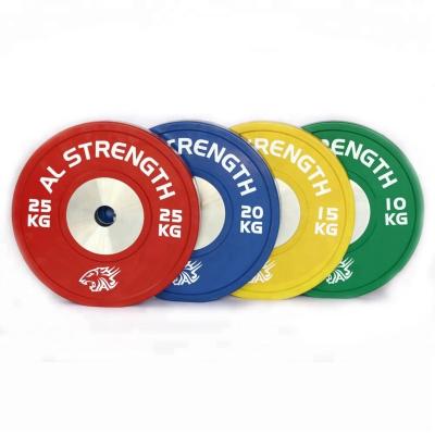 China IWF's durable rubber bumper plates for weightlifting for sale