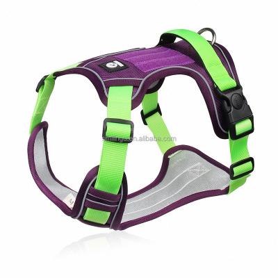 China Strong Reflective Stocked Oxford Cloth Safety Dog Chest Vest Harness Set For Golden Retriever Sheperd Shiba Border Collie Labrador for sale