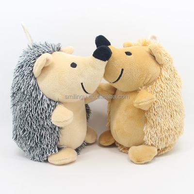 China Wholesale Stocked Hedgehog Train Stuffed Plush Dog Toy For Puppy Pomeranian Bichon Chihuahua Yorkshire for sale