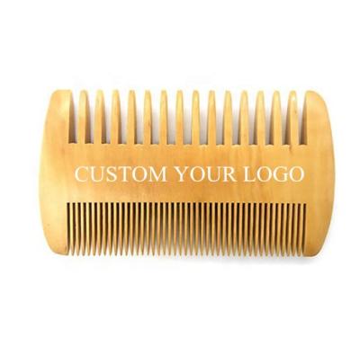 China Home OEM Custom Logo Label Hair Lice Wooden Beard Comb With Eco Friendly for sale